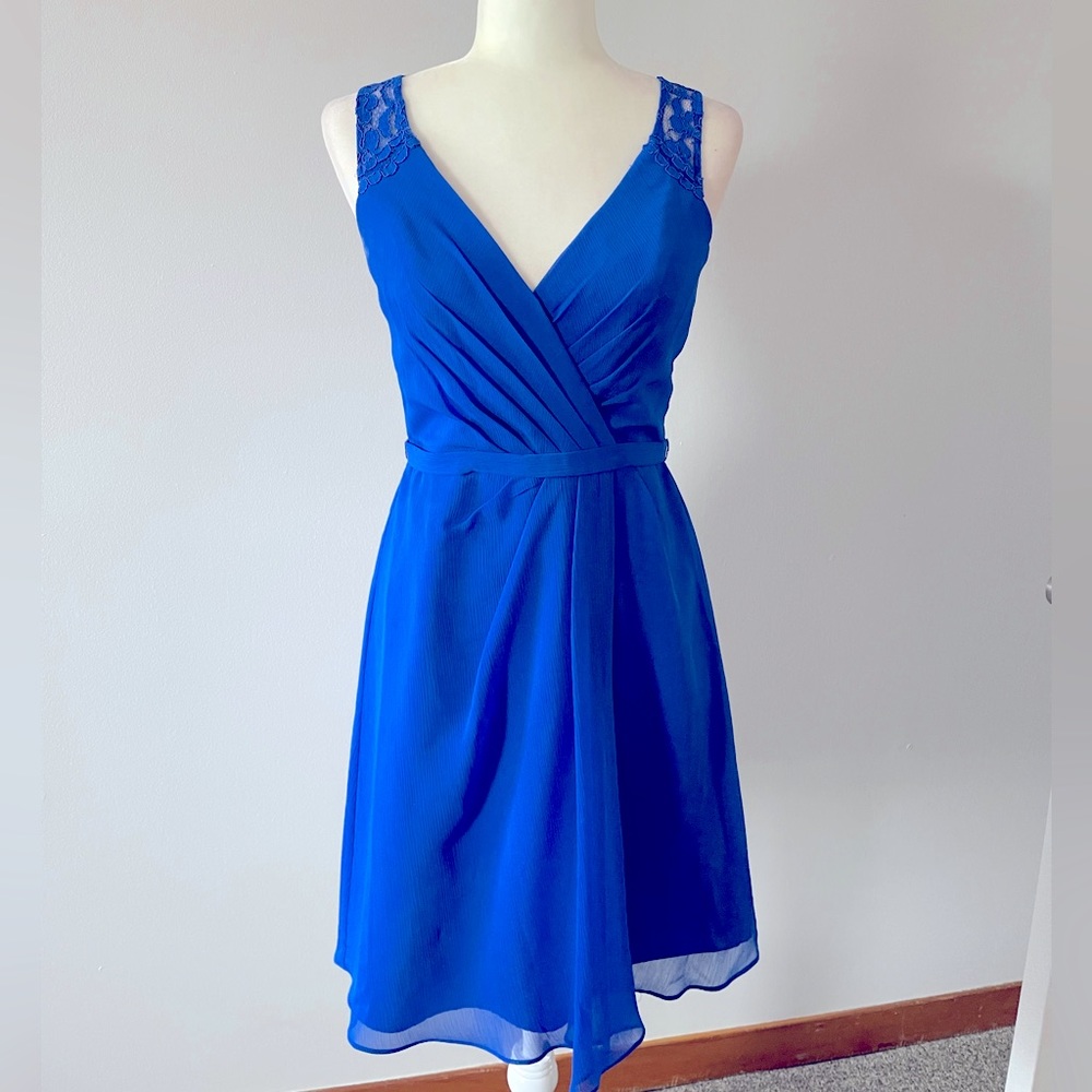 David's Bridal Horizon Blue Bridesmaid/cocktail Dress